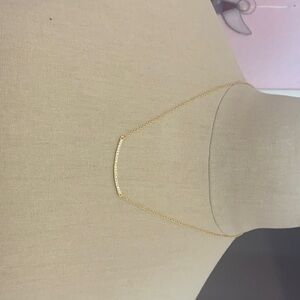 Gorjana Gold Bar Necklace, adjustable clasp